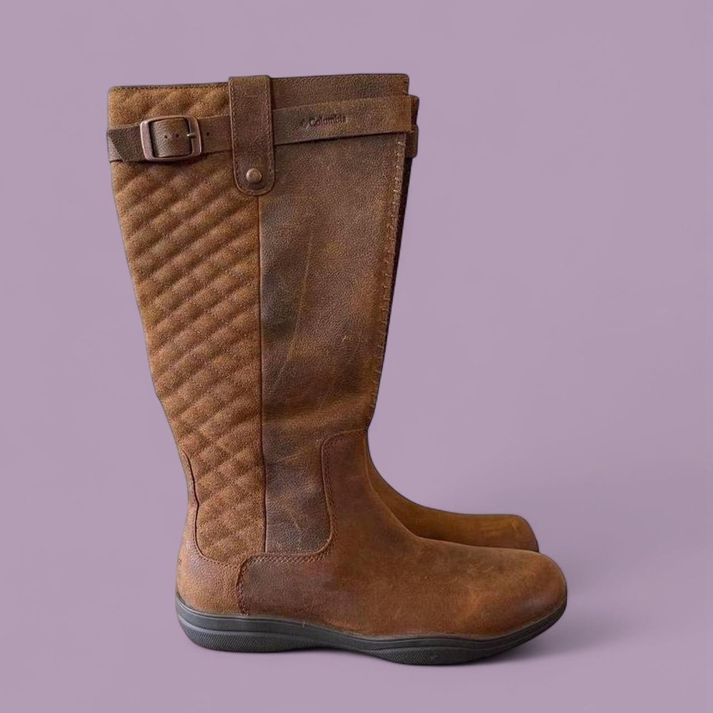 Columbia Brown Quilted Tall Boots Size 8